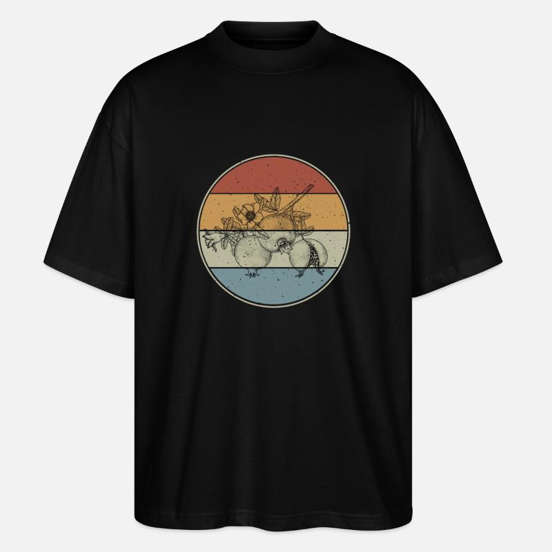 Pomegranate - Stanley/Stella Oversized Unisex Organic T-shirt Blaster 2.0 - black
