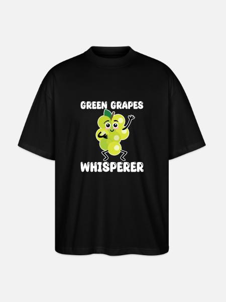 Green Grape Whisperer - Stanley/Stella Oversized Unisex Organic T-shirt Blaster 2.0 - black