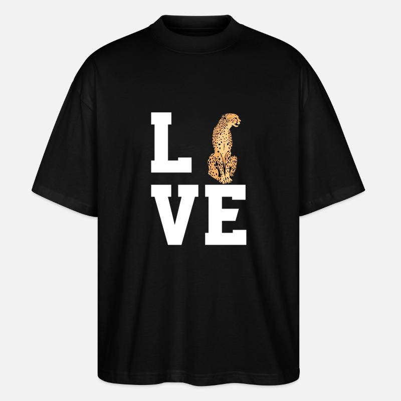 Dear Cheetah - Stanley/Stella Oversized Unisex Organic T-shirt Blaster 2.0 - black