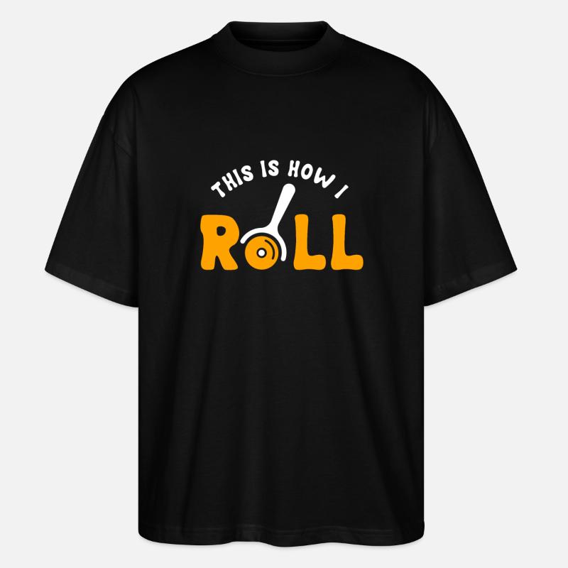 Pizza Cutter Design - Stanley/Stella Oversized Unisex Organic T-shirt Blaster 2.0 - black