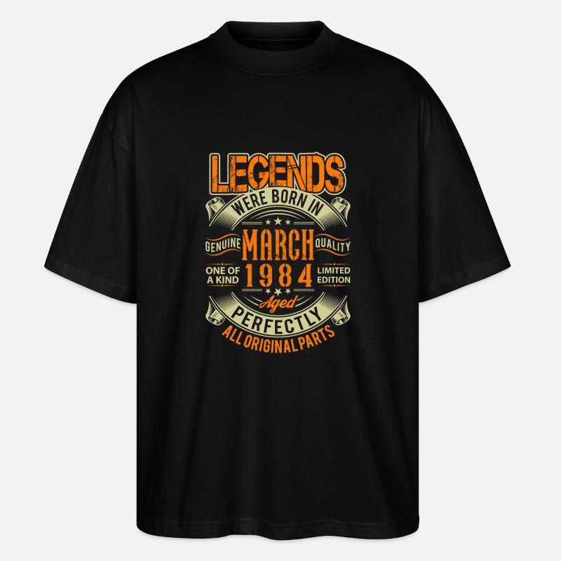 1984 Mars Anniversaire Légende - T-shirt bio Blaster 2.0 coupe oversize Stanley/Stella Unisexe - noir