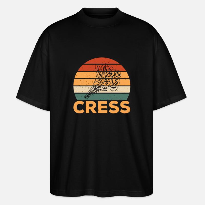 Design rétro Cress - T-shirt bio Blaster 2.0 coupe oversize Stanley/Stella Unisexe - noir