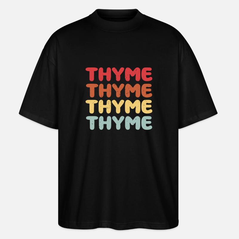 Thymian - Stanley/Stella Oversized Unisex Bio T-Shirt Blaster 2.0 - Schwarz