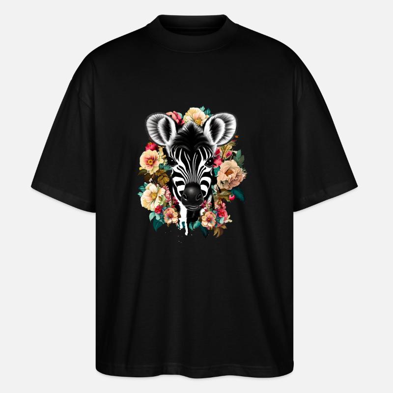 Zebra - Stanley/Stella Oversized Unisex Bio T-Shirt Blaster 2.0 - Schwarz