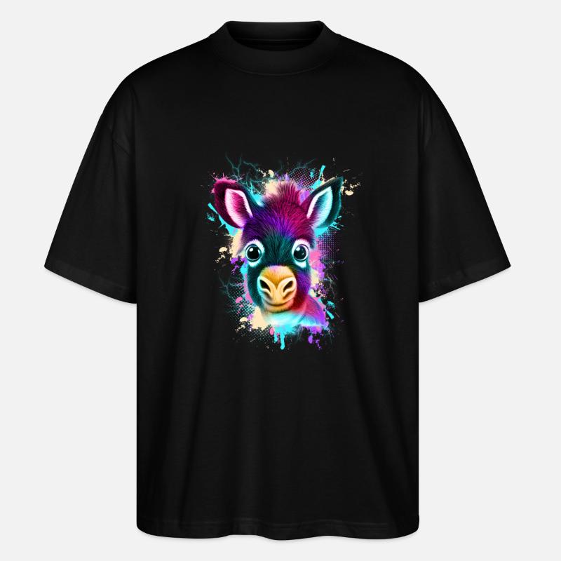 Âne - T-shirt bio Blaster 2.0 coupe oversize Stanley/Stella Unisexe - noir