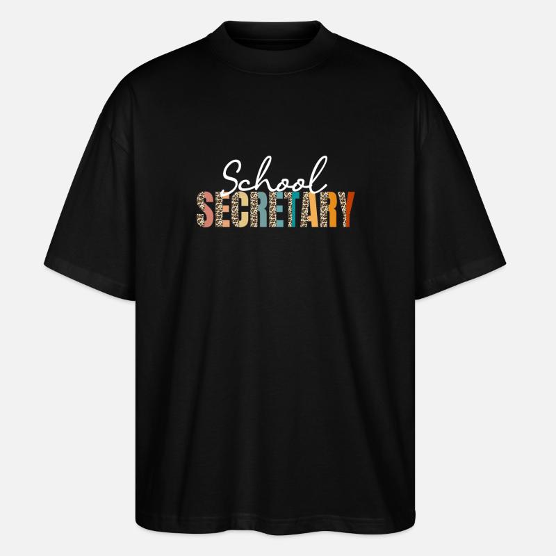 Schulsekretär Leopard Design - Stanley/Stella Oversized Unisex Bio T-Shirt Blaster 2.0 - Schwarz