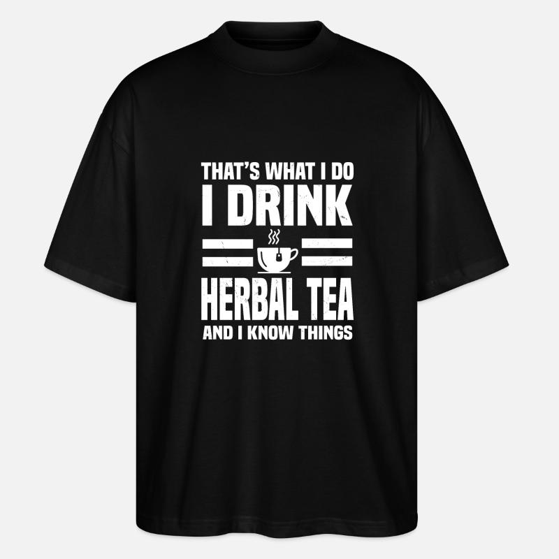 Kräutertee - Stanley/Stella Oversized Unisex Bio T-Shirt Blaster 2.0 - Schwarz