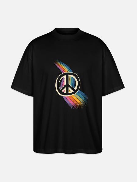 Peace Love - Stanley/Stella Oversized Unisex Organic T-shirt Blaster 2.0 - black