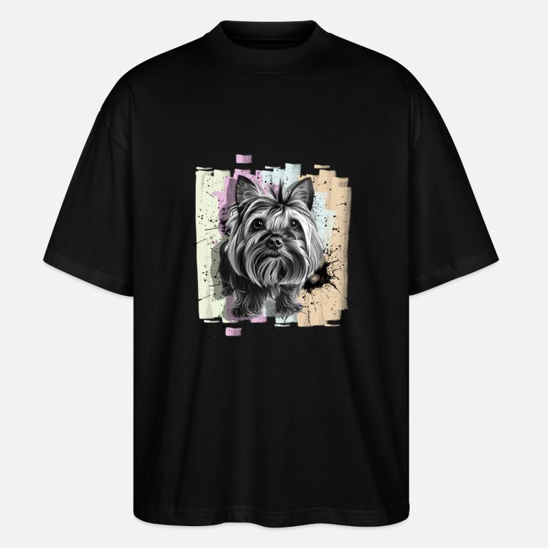 Yorkshire Terrier - Stanley/Stella Oversized Unisex Bio T-Shirt Blaster 2.0 - Schwarz