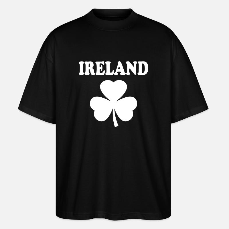 Trèfle d’Irlande - T-shirt bio Blaster 2.0 coupe oversize Stanley/Stella Unisexe - noir