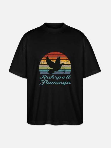Ruhrpott Flamingo - Stanley/Stella Oversized Unisex Bio T-Shirt Blaster 2.0 - Schwarz