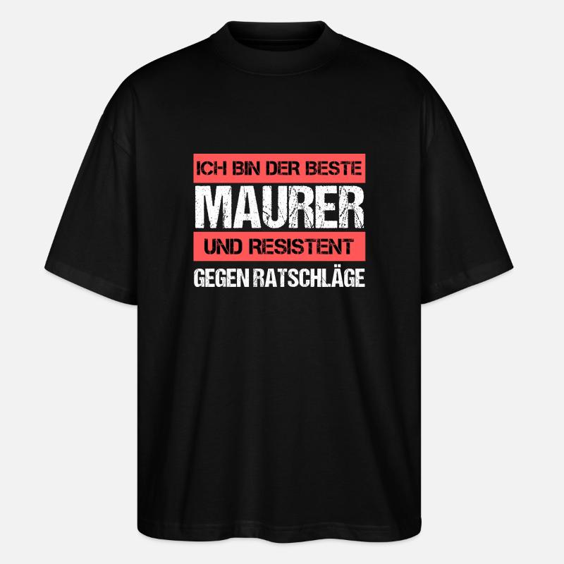 Resistenter Maurer - Stanley/Stella Oversized Unisex Bio T-Shirt Blaster 2.0 - Schwarz