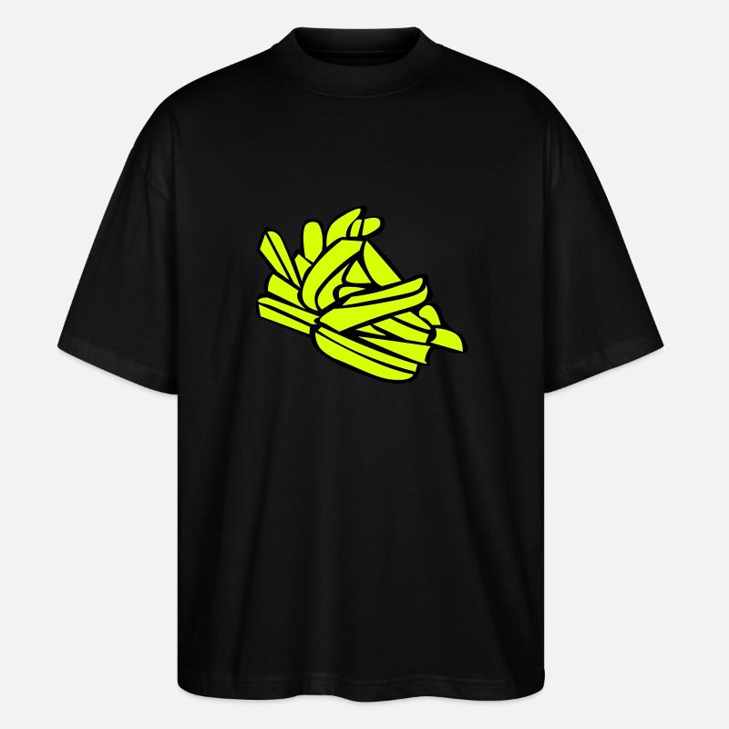 Fries or chips - Stanley/Stella Oversized Unisex Organic T-shirt Blaster 2.0 - black