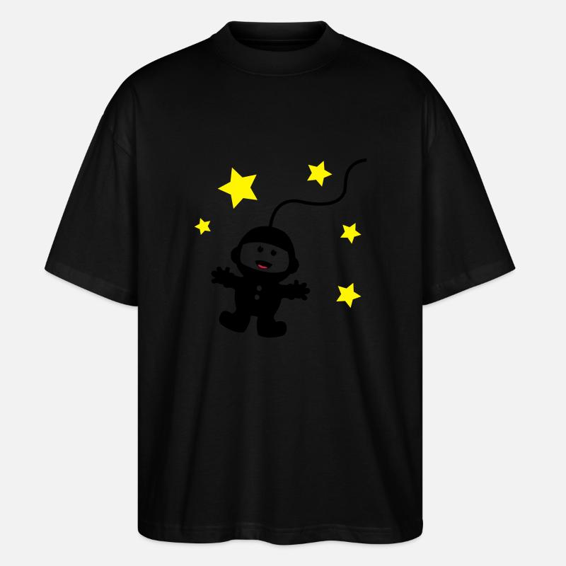 astronaut2 - Stanley/Stella Oversized Unisex Bio T-Shirt Blaster 2.0 - Schwarz