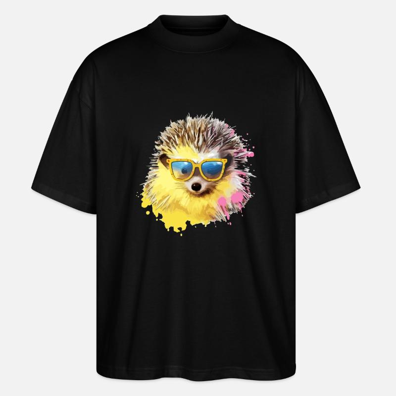Zizo der Igel - Stanley/Stella Oversized Unisex Bio T-Shirt Blaster 2.0 - Schwarz