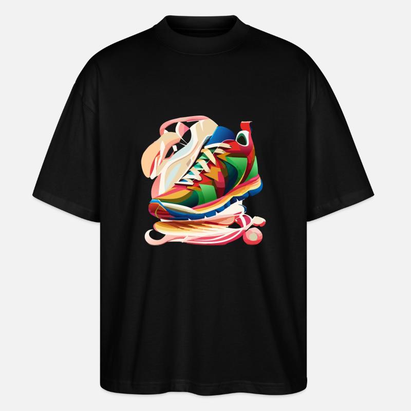 Bunter Sneaker - Stanley/Stella Oversized Unisex Bio T-Shirt Blaster 2.0 - Schwarz