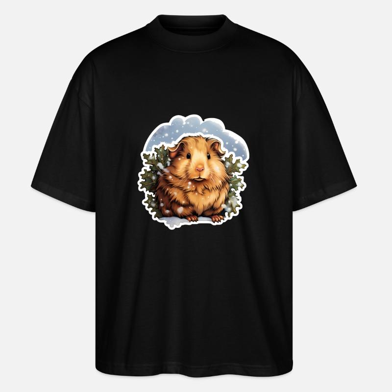 Cochon d’Inde d’hiver - T-shirt bio Blaster 2.0 coupe oversize Stanley/Stella Unisexe - noir
