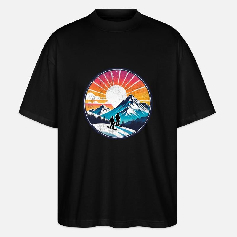 snowboard neige et ski - T-shirt bio Blaster 2.0 coupe oversize Stanley/Stella Unisexe - noir