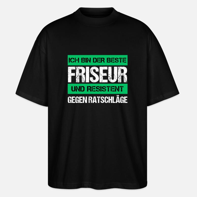 Resistenter Friseur - Stanley/Stella Oversized Unisex Bio T-Shirt Blaster 2.0 - Schwarz