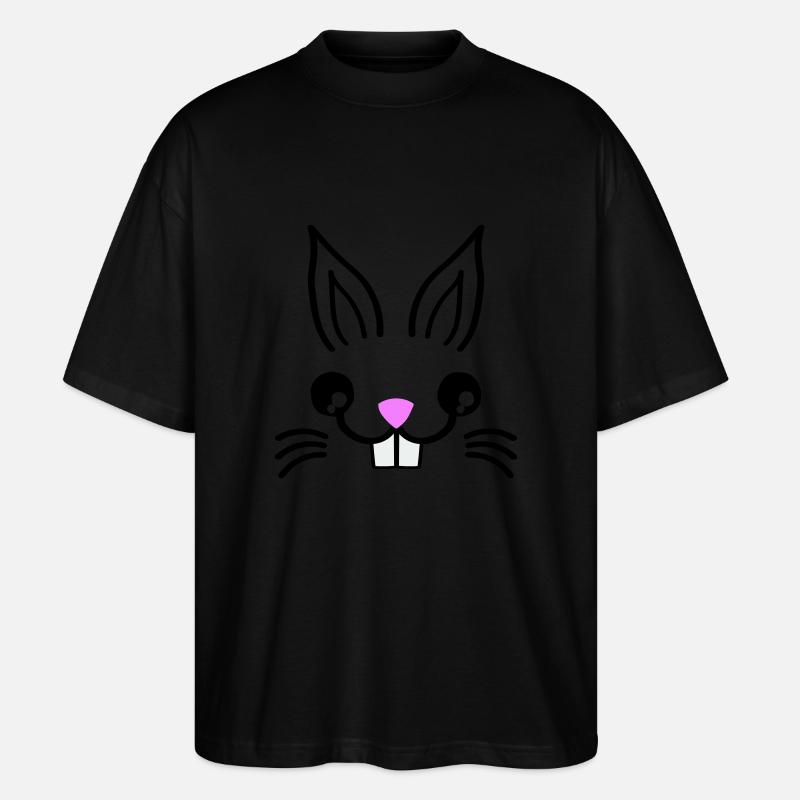 hase rabbit - Stanley/Stella Oversized Unisex Bio T-Shirt Blaster 2.0 - Schwarz