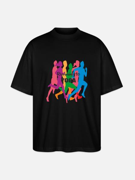 Running to yoga - Stanley/Stella Oversized Unisex Organic T-shirt Blaster 2.0 - black