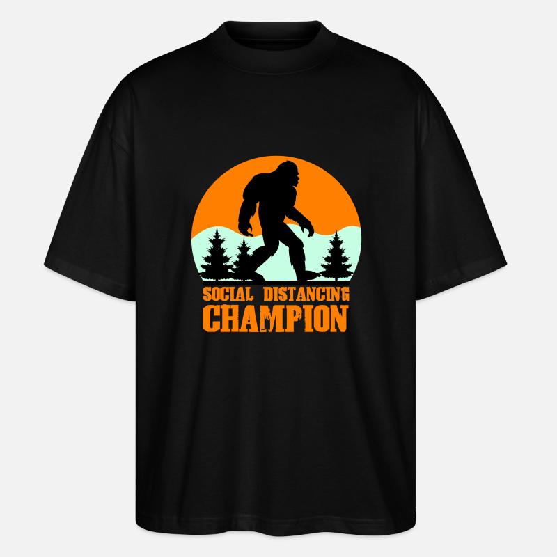 Distanciation sociale Big Foot - T-shirt bio Blaster 2.0 coupe oversize Stanley/Stella Unisexe - noir