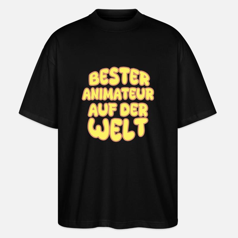 Animateur de vocation - T-shirt bio Blaster 2.0 coupe oversize Stanley/Stella Unisexe - noir