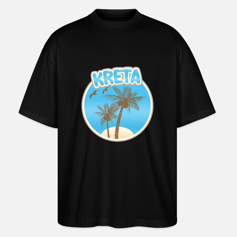 Kreta - Stanley/Stella Oversized Unisex Bio T-Shirt Blaster 2.0 - Schwarz
