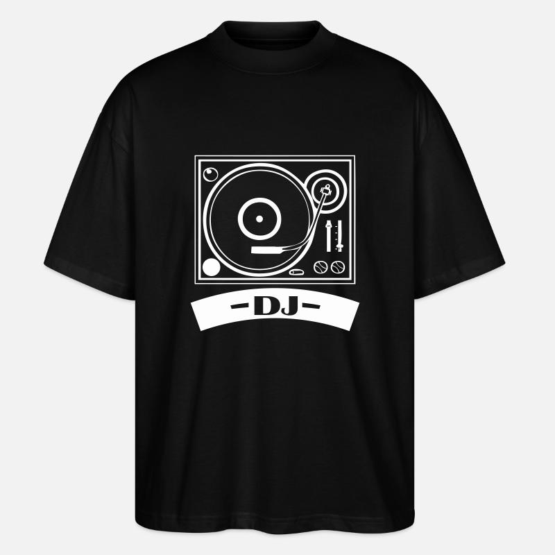 Platine vinyle DJ - T-shirt bio Blaster 2.0 coupe oversize Stanley/Stella Unisexe - noir
