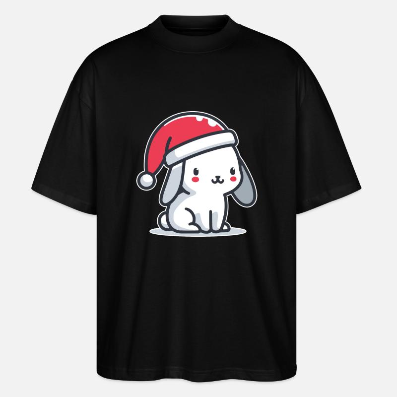 Weihnachten Hase - Stanley/Stella Oversized Unisex Bio T-Shirt Blaster 2.0 - Schwarz