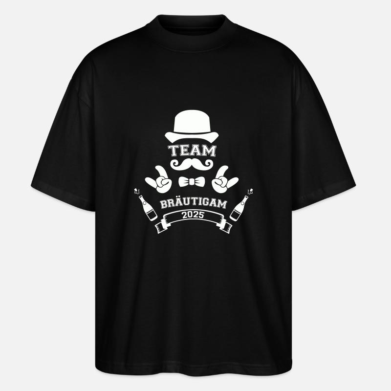 team bräutigam 2025 - Stanley/Stella Oversized Unisex Bio T-Shirt Blaster 2.0 - Schwarz