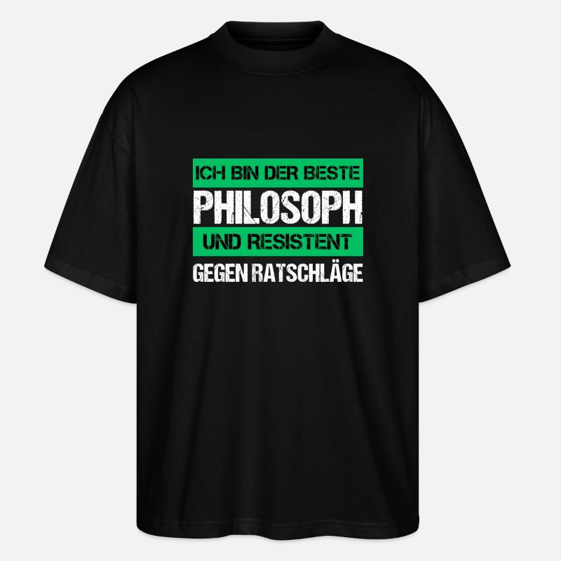 Resistenter Philosoph - Stanley/Stella Oversized Unisex Bio T-Shirt Blaster 2.0 - Schwarz