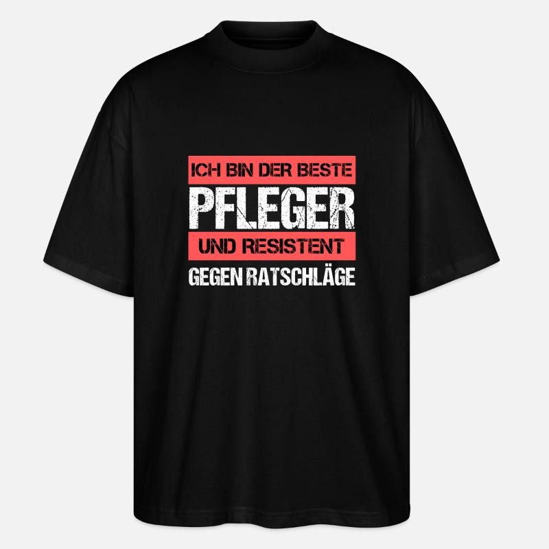 Resistenter Pfleger - Stanley/Stella Oversized Unisex Bio T-Shirt Blaster 2.0 - Schwarz