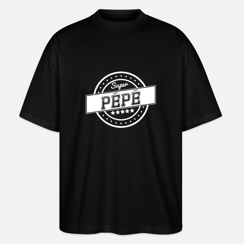 Super pépé - blanc - T-shirt bio Blaster 2.0 coupe oversize Stanley/Stella Unisexe - noir