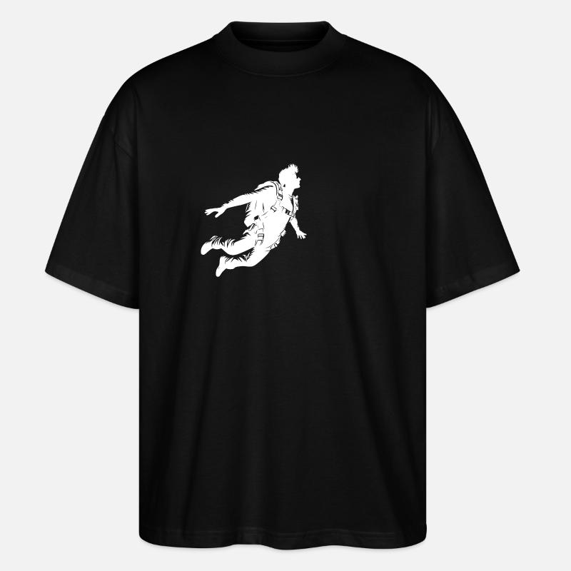 Cool skydiver skydiving - Stanley/Stella Oversized Unisex Organic T-shirt Blaster 2.0 - black