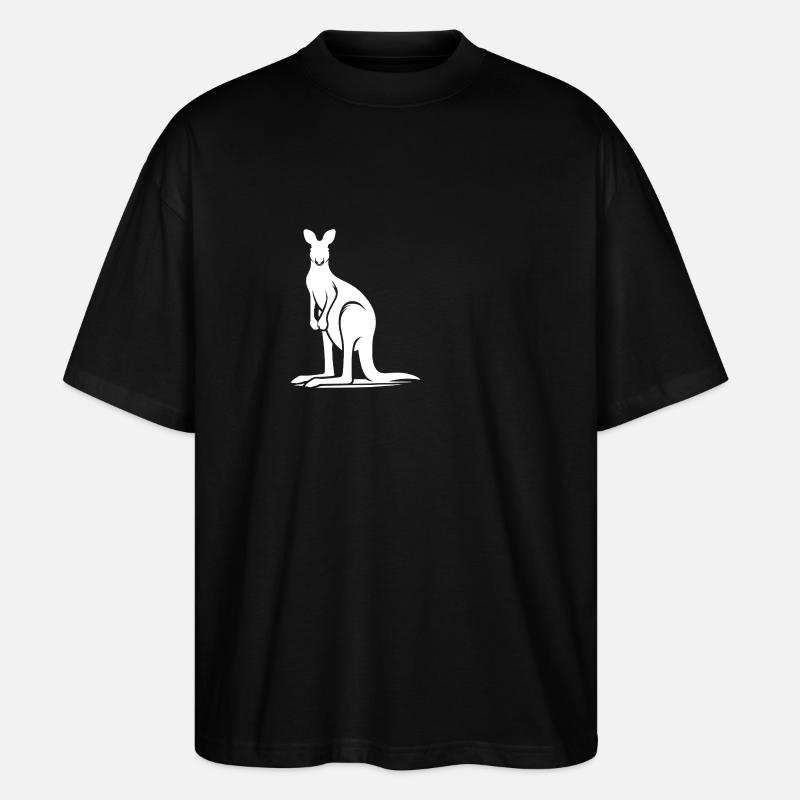 Kangaroo as a synonym for Australia - Stanley/Stella Oversized Unisex Organic T-shirt Blaster 2.0 - black
