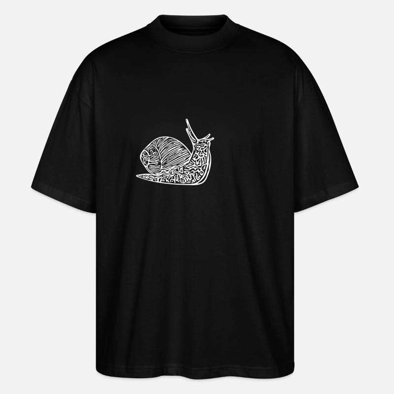 Escargot mignon avec maison - T-shirt bio Blaster 2.0 coupe oversize Stanley/Stella Unisexe - noir