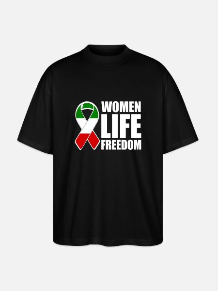 Women life freedom - Stanley/Stella Oversized Unisex Organic T-shirt Blaster 2.0 - black