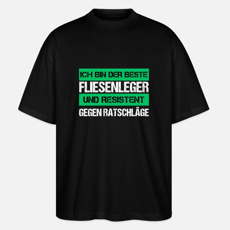 Resistenter Fliesenleger - Stanley/Stella Oversized Unisex Bio T-Shirt Blaster 2.0 - Schwarz