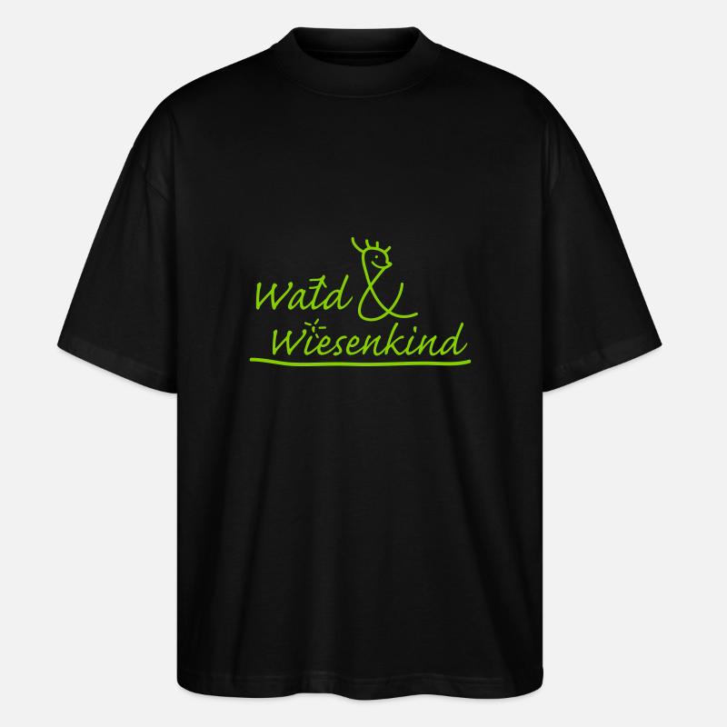 Wald&Wiesenkind - Stanley/Stella Oversized Unisex Bio T-Shirt Blaster 2.0 - Schwarz