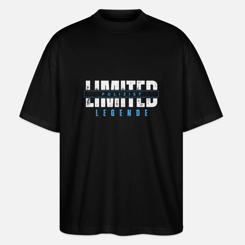 Limited Policeman Legend. - Stanley/Stella Oversized Unisex Organic T-shirt Blaster 2.0 - black