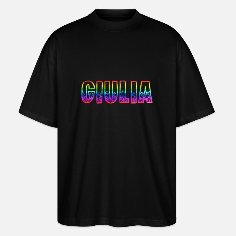giulia rs arc-en-ciel - T-shirt bio Blaster 2.0 coupe oversize Stanley/Stella Unisexe - noir