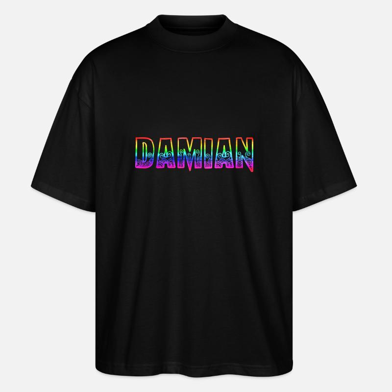 damian rs regenbogen - Stanley/Stella Oversized Unisex Bio T-Shirt Blaster 2.0 - Schwarz