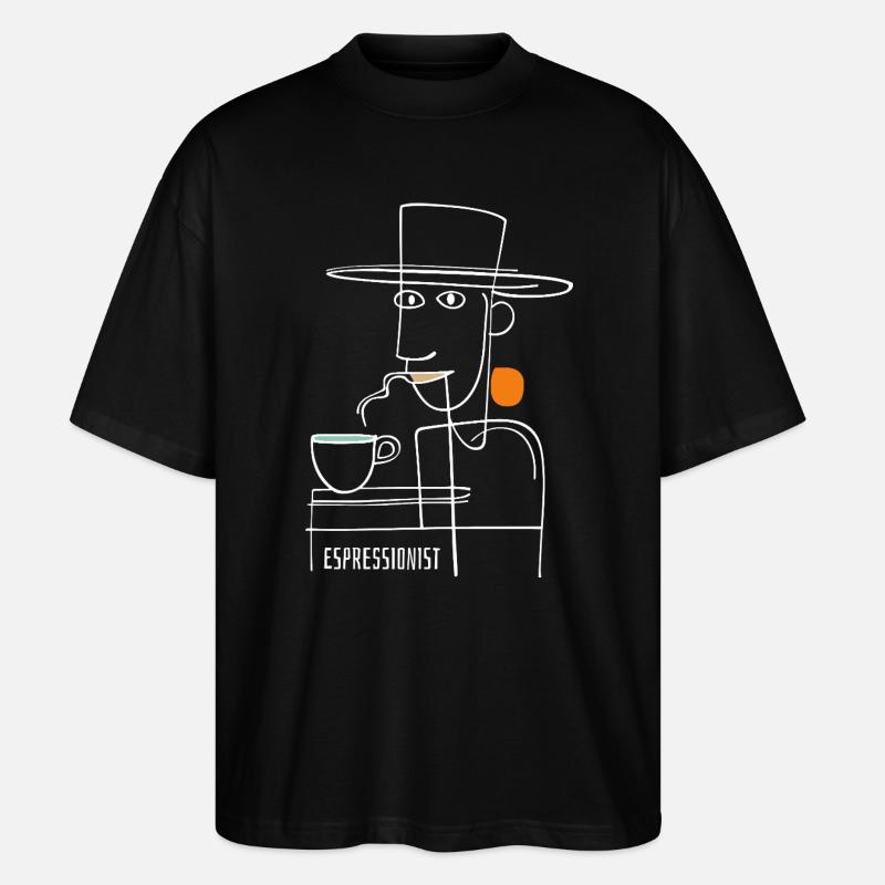 Espressionist - Espresso - Boisson au café - T-shirt bio Blaster 2.0 coupe oversize Stanley/Stella Unisexe - noir