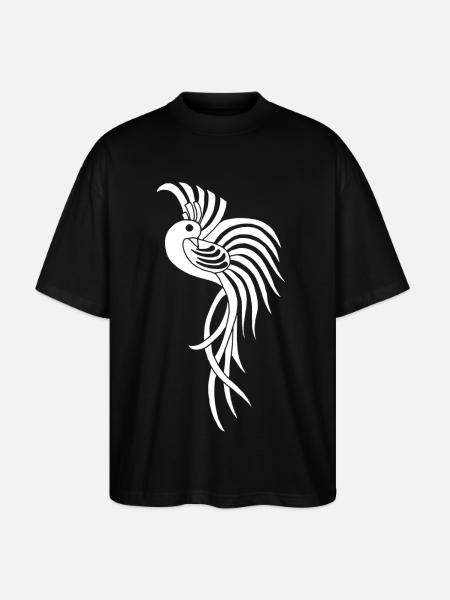 Weißer Paradiesvogel - Stanley/Stella Oversized Unisex Bio T-Shirt Blaster 2.0 - Schwarz