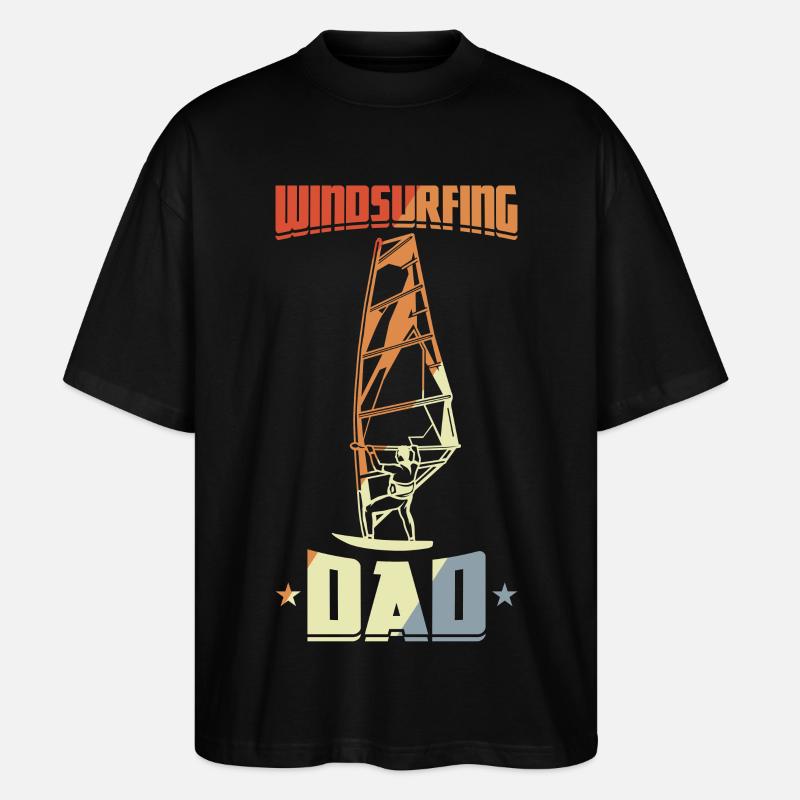 Papa Windsurfen - Stanley/Stella Oversized Unisex Bio T-Shirt Blaster 2.0 - Schwarz