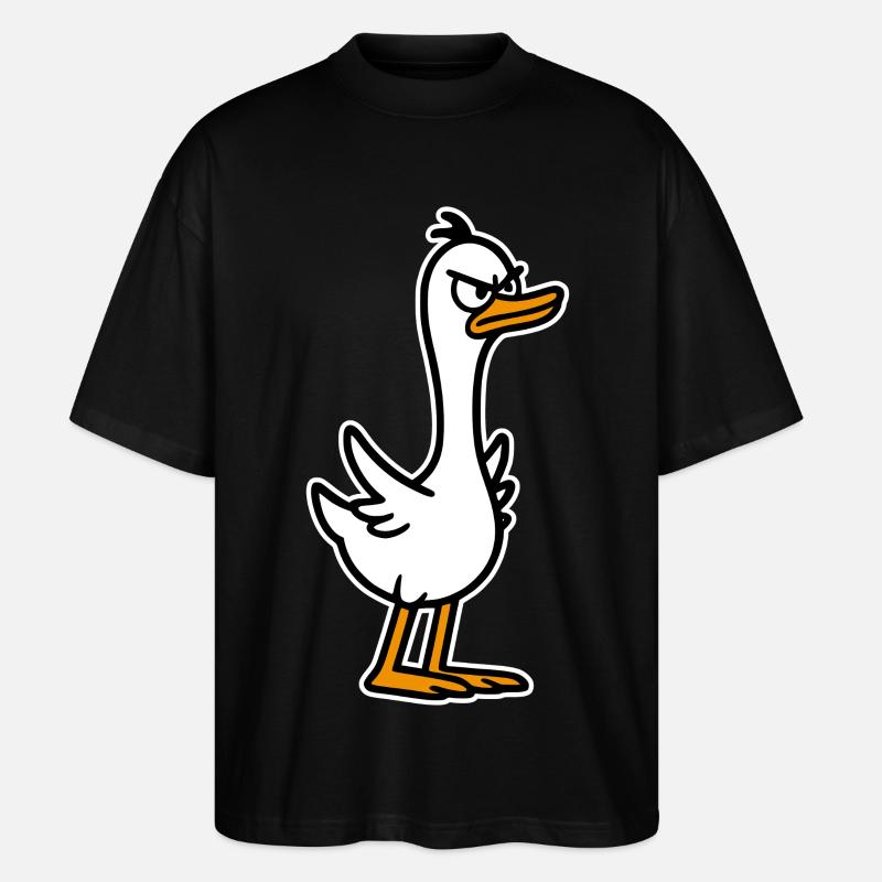Wütende Gans - Stanley/Stella Oversized Unisex Bio T-Shirt Blaster 2.0 - Schwarz