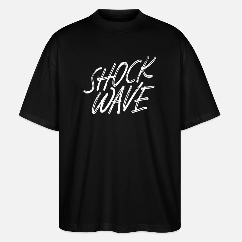 Schockwelle Pinselsturm Design - Stanley/Stella Oversized Unisex Bio T-Shirt Blaster 2.0 - Schwarz