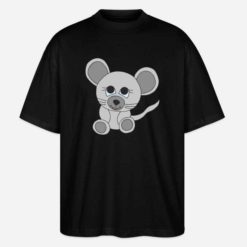 Kleine süße Maus - Stanley/Stella Oversized Unisex Bio T-Shirt Blaster 2.0 - Schwarz