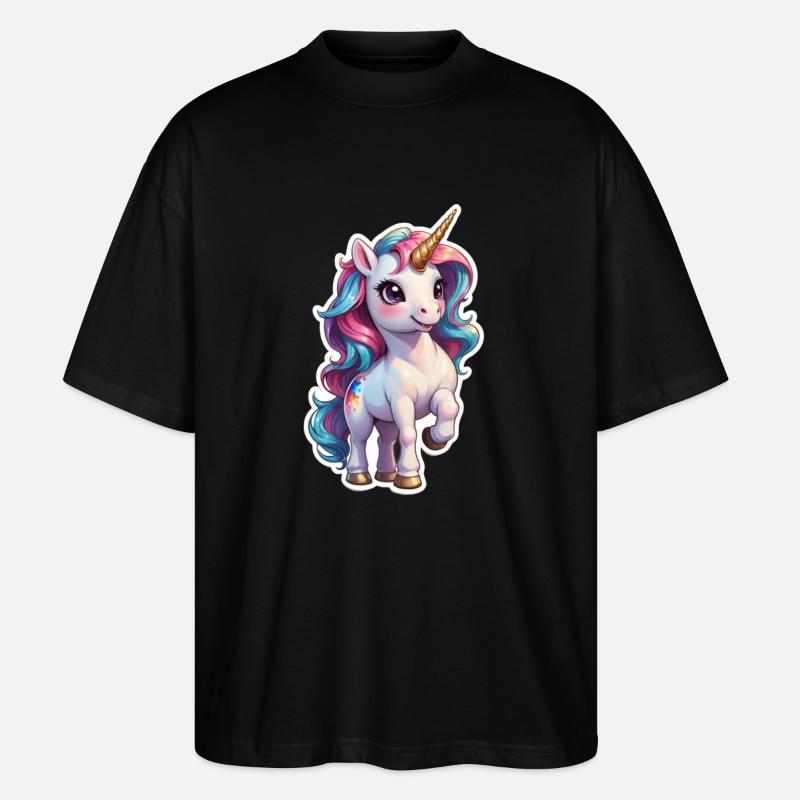 licorne - T-shirt bio Blaster 2.0 coupe oversize Stanley/Stella Unisexe - noir